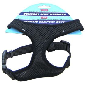 Coastal Pet Comfort Soft Adjustable Harness - Black - X-Small - 5/8" Width (Girth Size 16"-19")