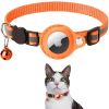 Reflective AirTag Dog Collar;  Padded Apple Air Tag Dog Collar;  Heavy Duty Dog Collar - Orange