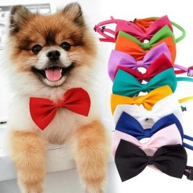 Dogs Accessories Pet Kawaii Dog Cat Necklace Adjustable Strap for Cat Collar Pet Dog Bow Tie Puppy Bow Ties Dog Pet Supplies - Pink