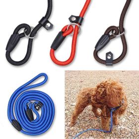 High Quality Pet Dog Leash Rope Nylon Adjustable Training Lead Pet Dog Leash Dog Strap Rope Traction Dog Harness Collar Lead - Black - 1.0*130cm