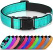 Reflective Dog Collar; Soft Neoprene Padded Breathable Nylon Pet Collar Adjustable for Medium Dogs - Green - Large (Pack of 1)