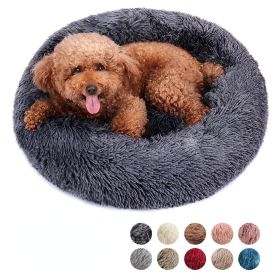 Soft Dog Bed Cat Beds Cat Sleeping Plush Mat Cushion Kitten Nest Sofa Kennel For Puppy Colorful Fluffy Warm Comfortable Pet Bed - pink - 40cm