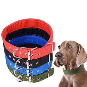 Pet Collar Simple Solid Color Dog Collar Leather Lining Adjustable Small Dog Collar Bichon Labrador Medium To Large Dog Collar - red - 2.0cm*48cm