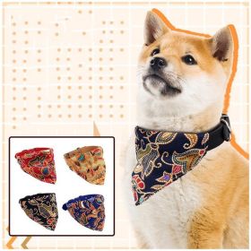 New Adjustable Pet Dog Triangular Bandage Puppy Cat Scarf Bandana Collar Bibs Cat Neck Decor Dress Up Birthday Party Washable - Khaki - 37cm