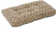 Dog Plush Bed Comfortable Crate Bed Washable Bed Kennel Pad Fit for Pet Cage - Brown - M