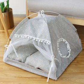 Washable Pet Puppy Kennel Dog Cat Tent, Pet Tent Bed, Pet Teepee Dog Cat Bed with Canopy, Pet Bed, Portable Foldable Durable Pet Tent - XL