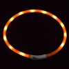 Pet's LED Collar With USB Rechargeable Glowing Lighted Up & Cuttable Waterproof Safety For Dogs - Orange - One-size