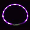 Pet's LED Collar With USB Rechargeable Glowing Lighted Up & Cuttable Waterproof Safety For Dogs - Violets - One-size