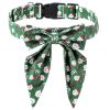 Sunflower Christmas Pet Collar Pet Bow Tie Collar With Adjustable Buckle For Dogs And Cats - Dark Green - S