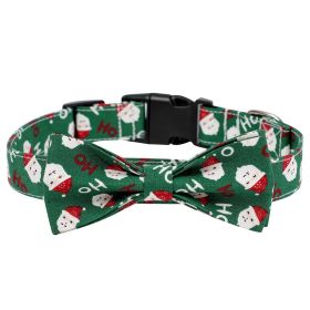 Sunflower Christmas Pet Collar Pet Bow Tie Collar With Adjustable Buckle For Dogs And Cats - Green - S