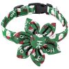 Sunflower Christmas Pet Collar Pet Bow Tie Collar With Adjustable Buckle For Dogs And Cats - Army Green - XS