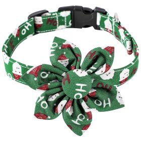 Sunflower Christmas Pet Collar Pet Bow Tie Collar With Adjustable Buckle For Dogs And Cats - Army Green - L