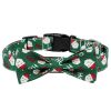 Sunflower Christmas Pet Collar Pet Bow Tie Collar With Adjustable Buckle For Dogs And Cats - Green - L