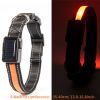 Solar And USB Rechargeable Light Up Pet Collar Waterproof LED Dog & Cat Collars For Night Walking - Orange - S