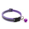 Pet Collar For Dog & Cat; Reflective Cat Collar With Bell; Dog Collar With Cartoon Cat Head - Reflective Purple