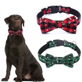 Christmas Dog Collar Snowflake Dog Collar - Green - L