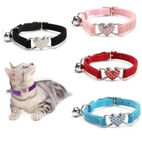 Pet Collar Adjustable Soft Collar With Bell For Dogs Kitten Cats - Yellow - one-size