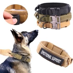 Pet Collar For Dog & Cat; Adjustable Nylon Outdoor Dog Collars For Medium Large Dogs; Dog Collar - Army Green - M