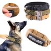 Pet Collar For Dog & Cat; Adjustable Nylon Outdoor Dog Collars For Medium Large Dogs; Dog Collar - Khaki - XL