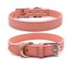 New Soft Puppy Collar For Dog And Cat; Leather Pet Collar Necklace For Small Medium Dog; adjustable dog collar - Light Brown - S:1.5cm*37cm