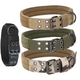 Super strong large dog collar with D-Ring & Buckle Collars Medium sized dog Golden haired horse dog Fierce dog collar - Camouflage - XL