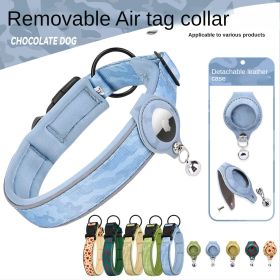 Cross-border new dog collar airtag locator anti-lost pet collar; Pet Collar with AirTag Case Holder - Love yellow collar set - Size S: 2.5 * 30-37cm