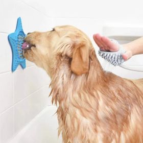 Pet Dog Licking Plate Food Silicone Dog Licking Bowl Distracted Bathing Lick Pad for Dogs Pet Slow Food Pad with Suction Cup - Blue