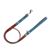 Swag Leash - Denim & Beige Plaid - Red Plaid & Denim