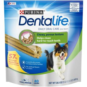 Purina DentaLife Chicken Flavor Dental Treats for Dogs, 28.5 oz Pouch - Dentalife