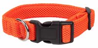 Pet Life 'Aero Mesh' 360 Degree Dual Sided Comfortable And Breathable Adjustable Mesh Dog Collar - Orange - Medium