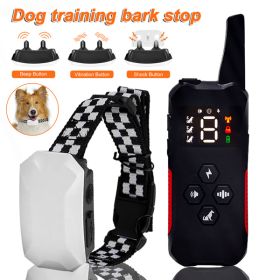 Electric Pet Dog Training Collar Shock Anti-Bark Electronic Remote Rechargeable - as picture