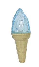 Pet Life Ice Cream Cone Cooling 'Lick And Gnaw' Water Fillable And Freezable Rubberized Dog Chew And Teether Toy - Blue