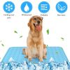 Cool Pad Cushion Dog Cat Puppy Blanket For Summer Sleeping Bed  Pet Cooling Mat - Blue - L