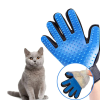 Pet Hair Deshedding Brush Comb Glove For Pet Dog Cleaning Massage Glove - Black & Blue - Right