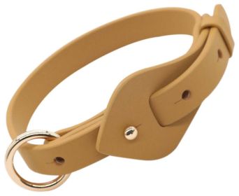 Pet Life 'Ever-Craft' Boutique Series Adjustable Designer Leather Dog Collar - Apricot - Small