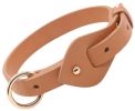 Pet Life 'Ever-Craft' Boutique Series Adjustable Designer Leather Dog Collar - Brown - Medium