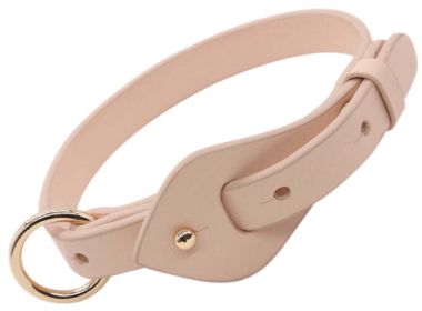 Pet Life 'Ever-Craft' Boutique Series Adjustable Designer Leather Dog Collar - Pink - Large