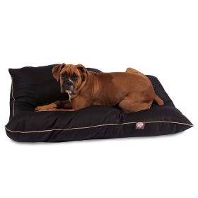 Super Value Machine Washable Pet Dog Bed, Large, Black - Black