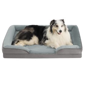 Pet Dog Bed Soft Warm Plush Puppy Cat Bed Cozy Nest Sofa Non-Slip Bed Cushion Mat Removable Washable Cover Waterproof Lining For Small Medium Dog - L