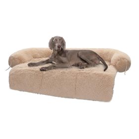 Dog Mat Furniture Protector Fluffy Dog Couch Bed - Beige - XL