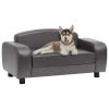 Dog Sofa Gray 31.5"x19.7"x15.7" Faux Leather - Grey