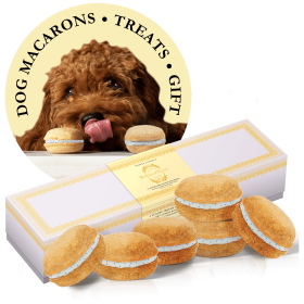 Dog Macarons - Count of 6 (Dog Treats | Dog Gifts) - Vanilla