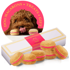 Dog Macarons - Count of 6 (Dog Treats | Dog Gifts) - Rose