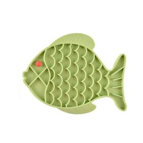 Silicone Lick Mat For Pet Dogs Slow Food Plate Rice Bowl For Small Medium Dog Anti Gulping Choking Feeder Puppy Treat Dispenser - Green