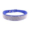 Dog Collar Crystal Glitter Rhinestone Pet Collars Zinc Alloy Buckle Collar For Small Medium Dogs Cats Chihuahua Pug Dog Collar - Deep Blue - M