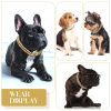 Dog Chain Crystal Artificial Diamondoid Dog Collar Walking Metal Chain Collar With Secure Buckle - Rose Gold - XXL