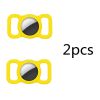 2pcs Pet Silicone Protective Case Dog Cat Collar Loop For Apple Airtags Cover For Air Tags Locator Tracker Anti-lost Device New - yellow 2pcs