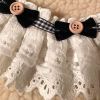 Black Bowknot Retro Lace Collars Handmade Dog Necklace Cat Neckerchief 8.2-11.2" - Default