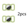 2pcs Pet Silicone Protective Case Dog Cat Collar Loop For Apple Airtags Cover For Air Tags Locator Tracker Anti-lost Device New - green 2pcs