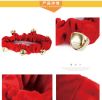 Christmas Pet Ring Bell Decorative Set Holiday Dressing Dog Neck Fringe with Foot Cover Bell Set; dog collar; cat dollar - S